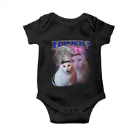 Funny Cat Emotion Meme Baby Onesie Huh Silly Sarcasm