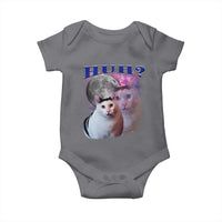 Funny Cat Emotion Meme Baby Onesie Huh Silly Sarcasm