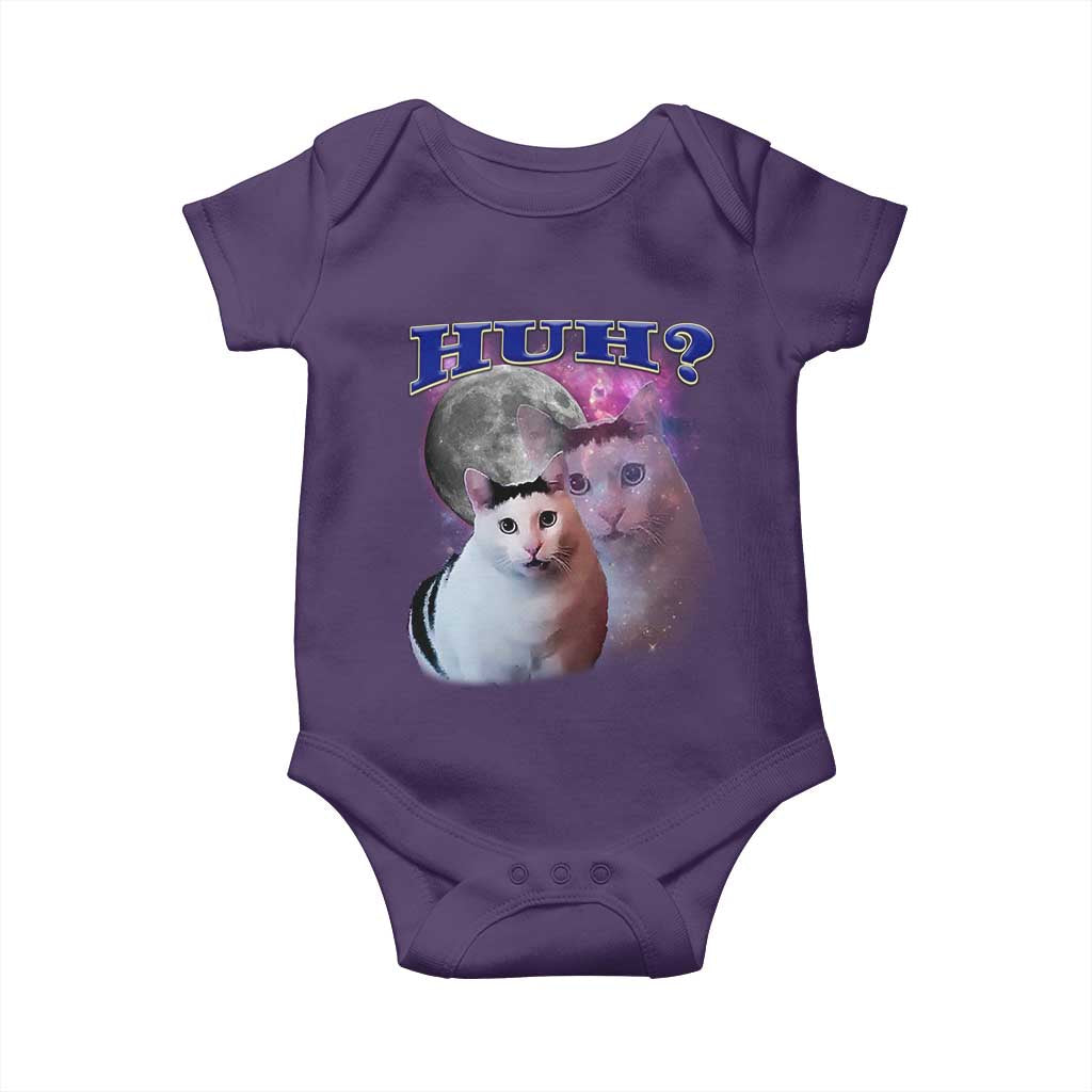 Funny Cat Emotion Meme Baby Onesie Huh Silly Sarcasm