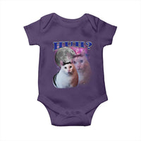 Funny Cat Emotion Meme Baby Onesie Huh Silly Sarcasm