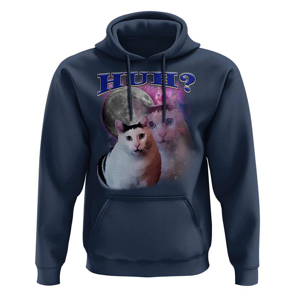 Funny Cat Emotion Meme Hoodie Huh Silly Sarcasm