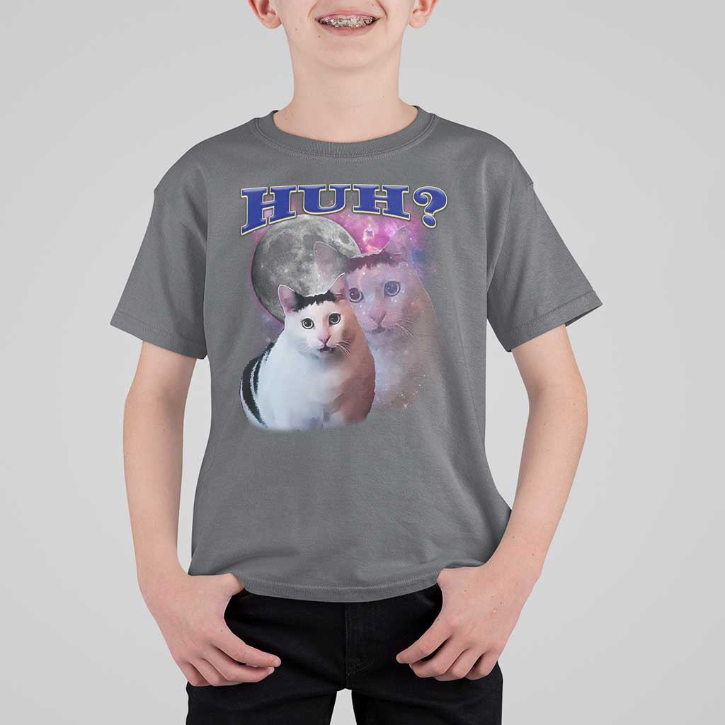 Funny Cat Emotion Meme T Shirt For Kid Huh Silly Sarcasm - Wonder Print Shop