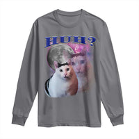 Funny Cat Emotion Meme Long Sleeve Shirt Huh Silly Sarcasm