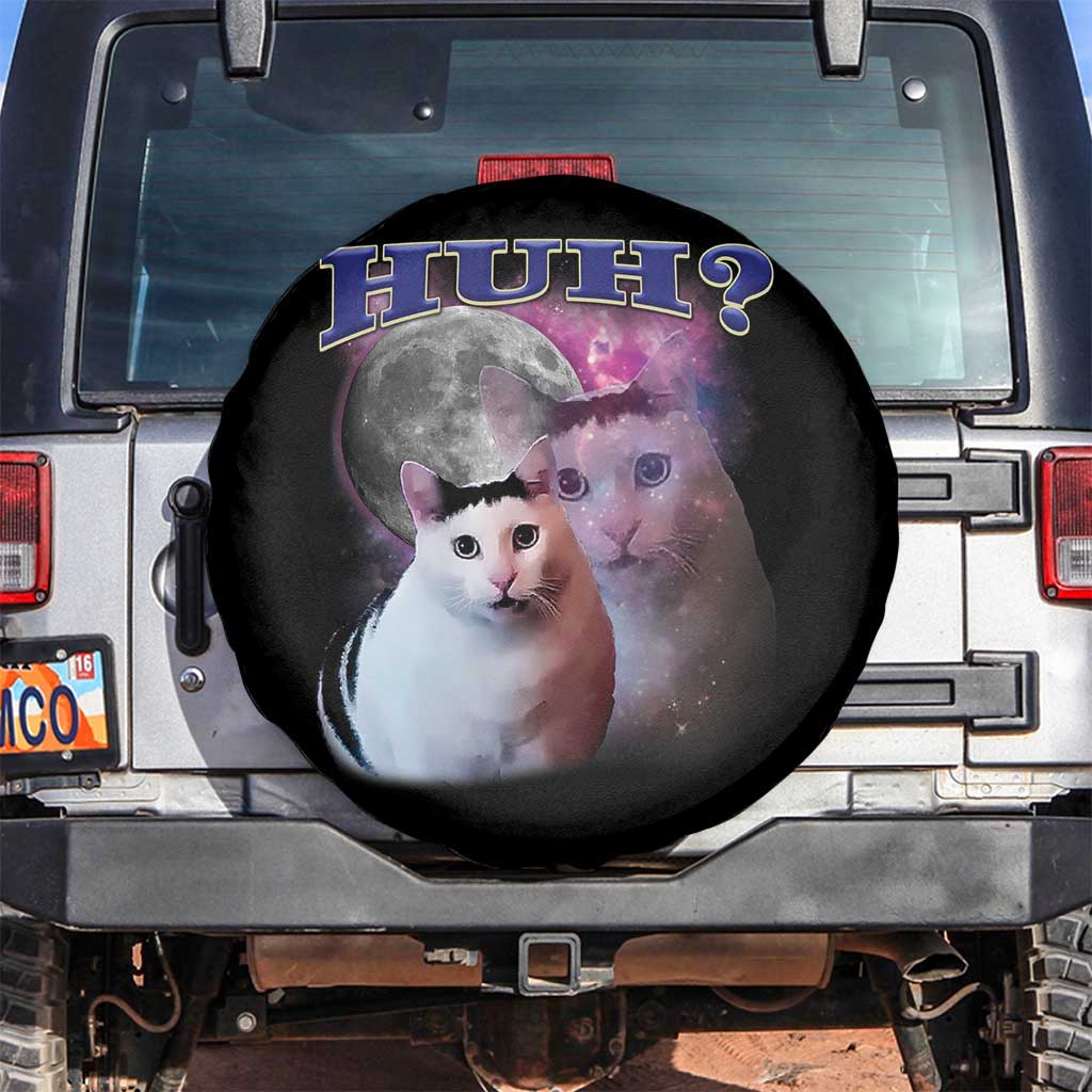 Funny Cat Emotion Meme Spare Tire Cover Huh Silly Sarcasm