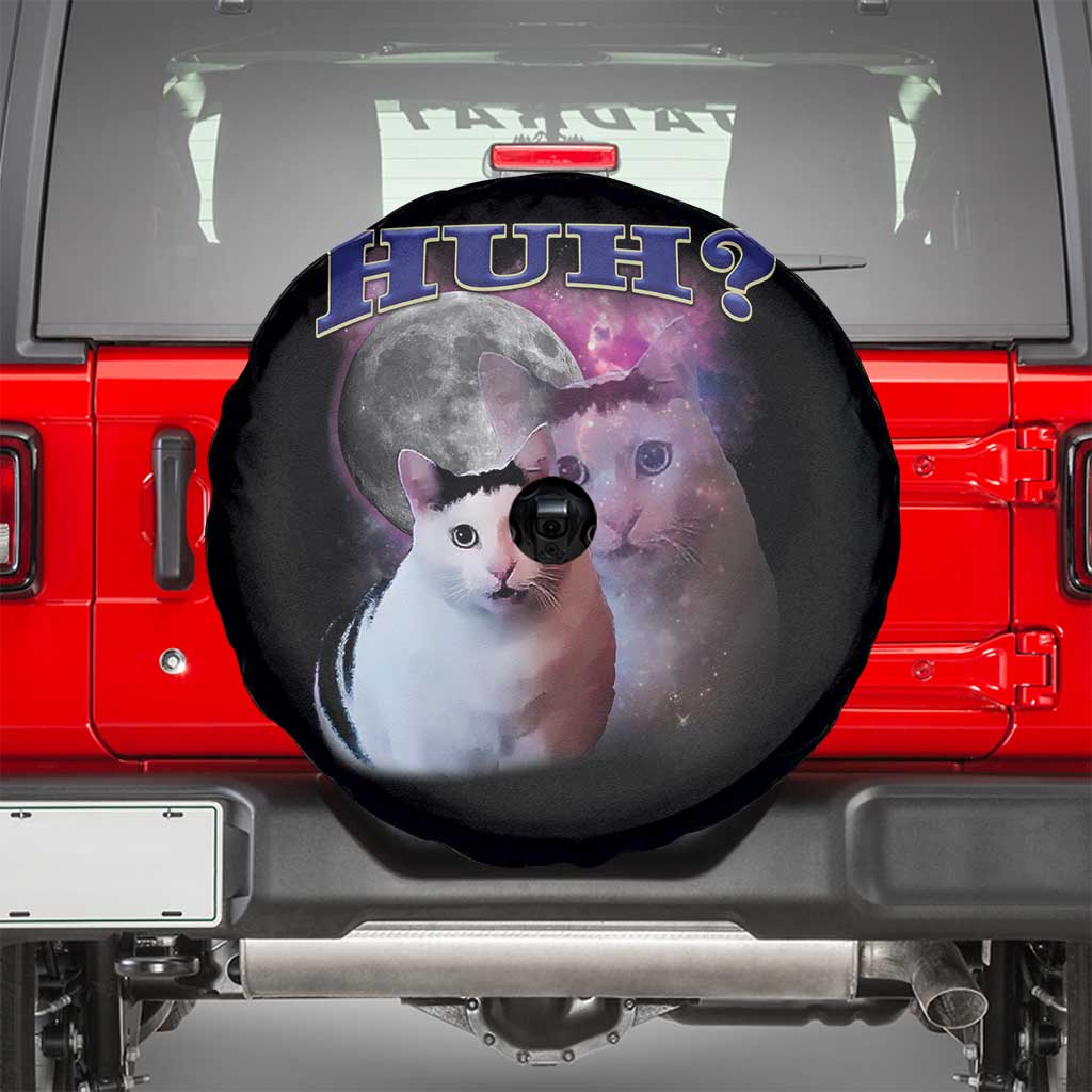 Funny Cat Emotion Meme Spare Tire Cover Huh Silly Sarcasm