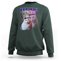 Funny Cat Emotion Meme Sweatshirt Huh Silly Sarcasm - Wonder Print Shop