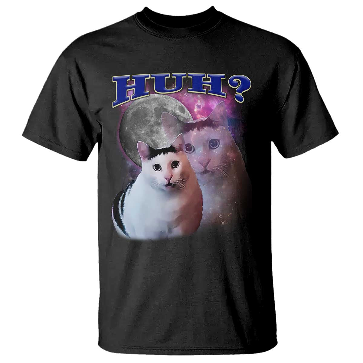 Funny Cat Emotion Meme T Shirt Huh Silly Sarcasm - Wonder Print Shop