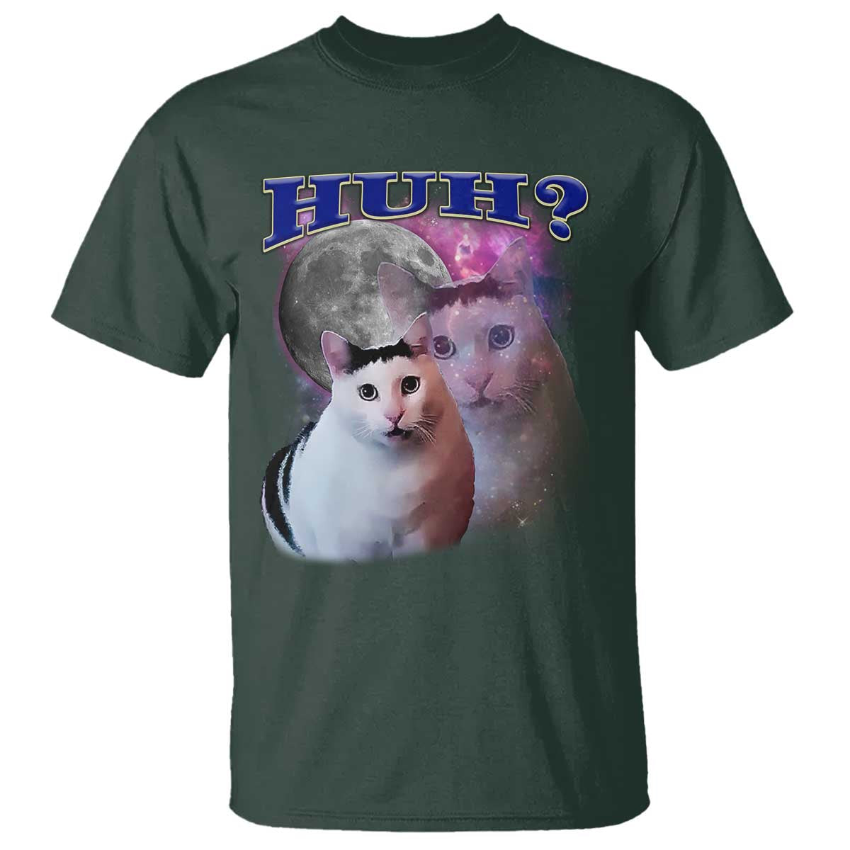 Funny Cat Emotion Meme T Shirt Huh Silly Sarcasm - Wonder Print Shop