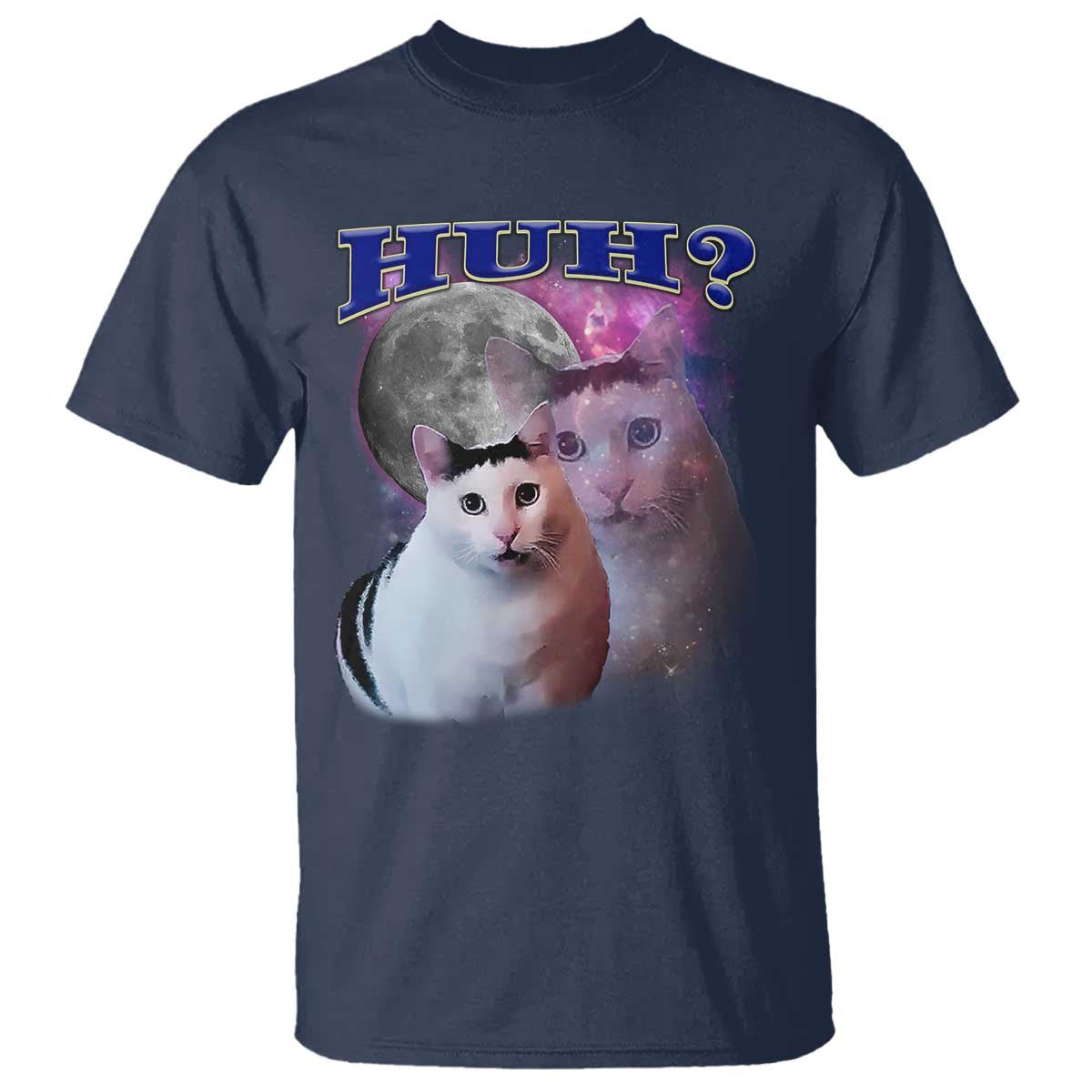 Funny Cat Emotion Meme T Shirt Huh Silly Sarcasm - Wonder Print Shop
