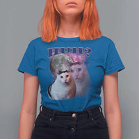 Funny Cat Emotion Meme T Shirt For Women Huh Silly Sarcasm - Wonder Print Shop