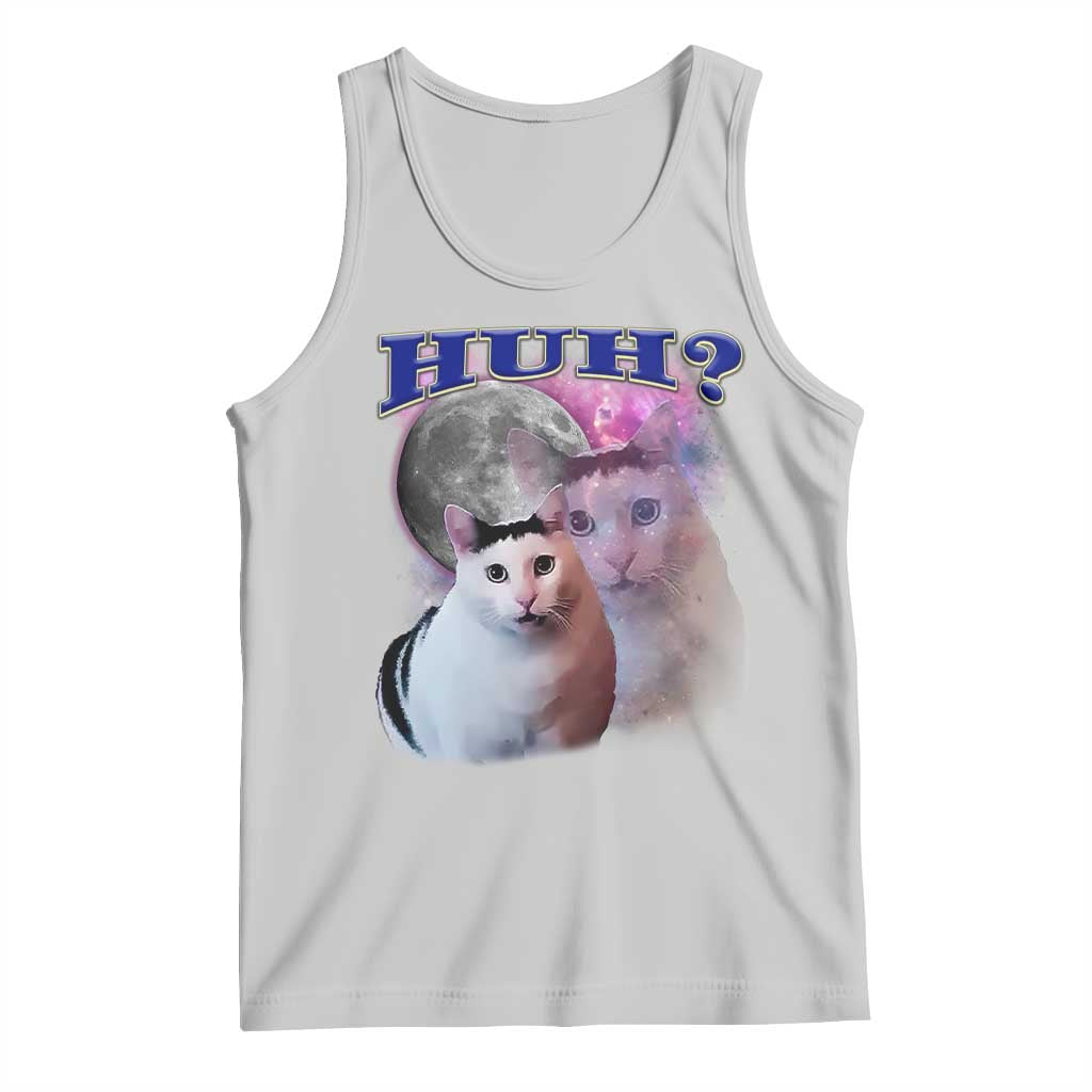 Funny Cat Emotion Meme Tank Top Huh Silly Sarcasm