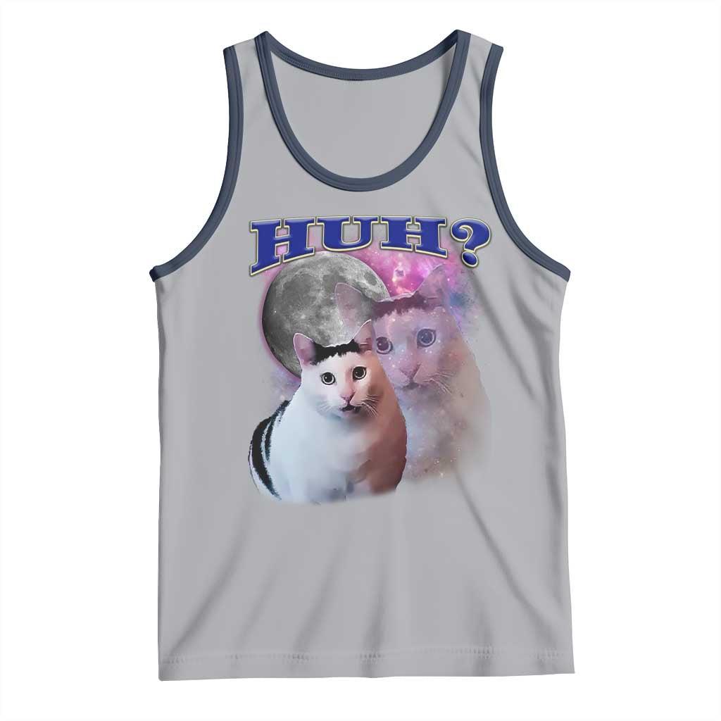 Funny Cat Emotion Meme Tank Top Huh Silly Sarcasm