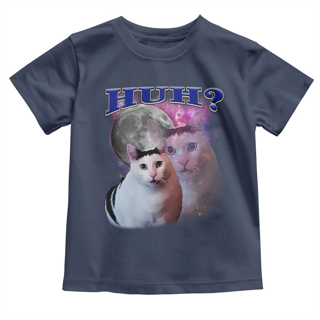 Funny Cat Emotion Meme Toddler T Shirt Huh Silly Sarcasm