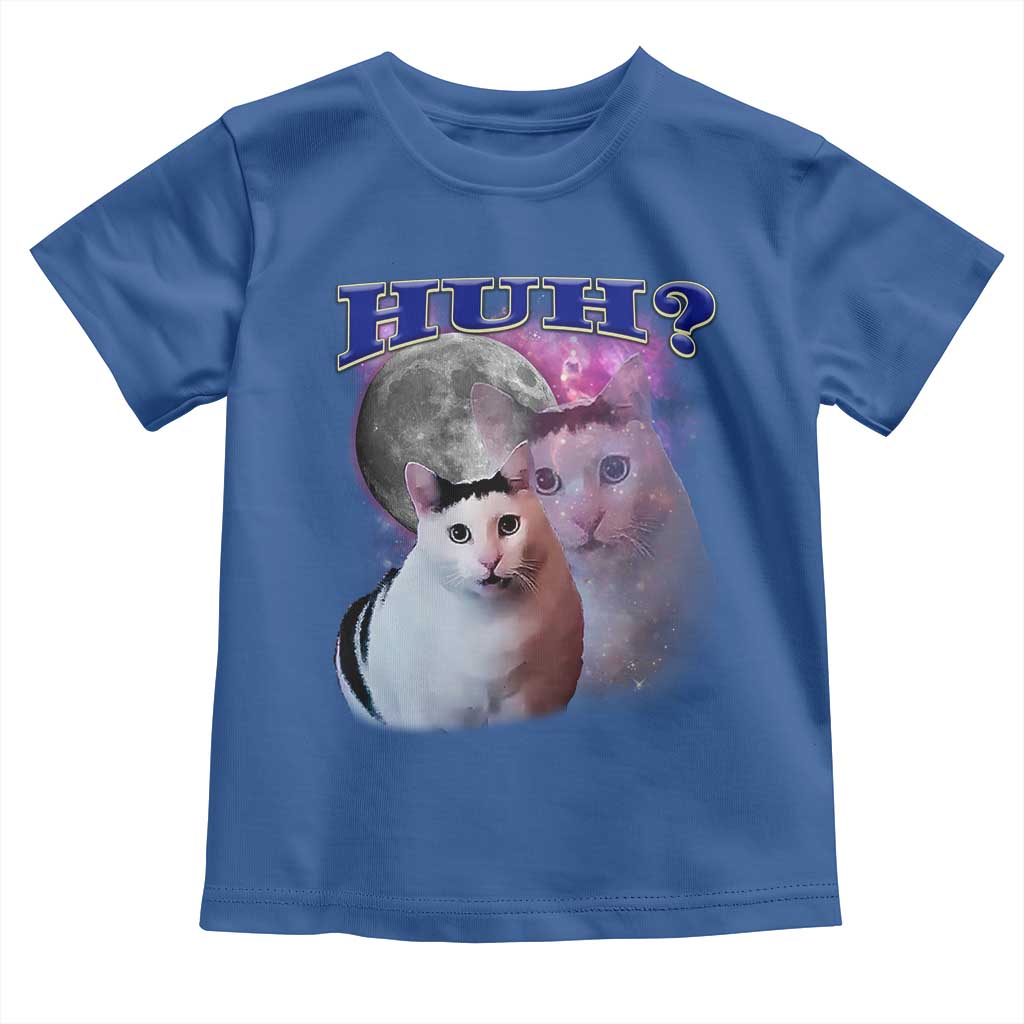 Funny Cat Emotion Meme Toddler T Shirt Huh Silly Sarcasm