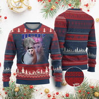 Funny Cat Emotion Meme Ugly Christmas Sweater Huh Silly Sarcasm - Wonder Print Shop