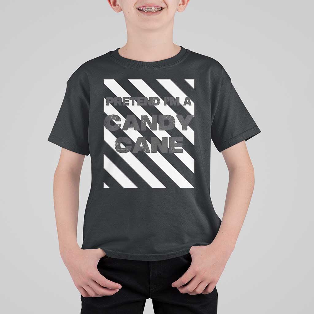 Funny Christmas Costume T Shirt For Kid Pretend I'm A Candy Cane - Wonder Print Shop