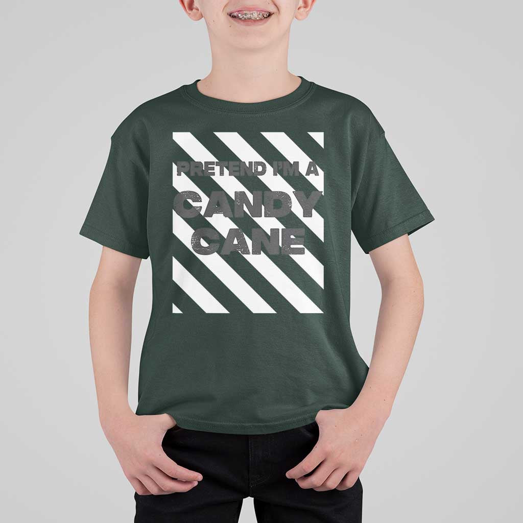 Funny Christmas Costume T Shirt For Kid Pretend I'm A Candy Cane - Wonder Print Shop