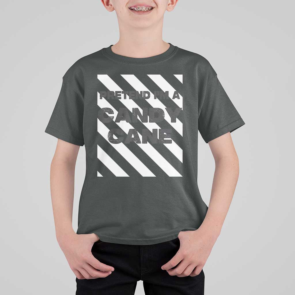 Funny Christmas Costume T Shirt For Kid Pretend I'm A Candy Cane - Wonder Print Shop