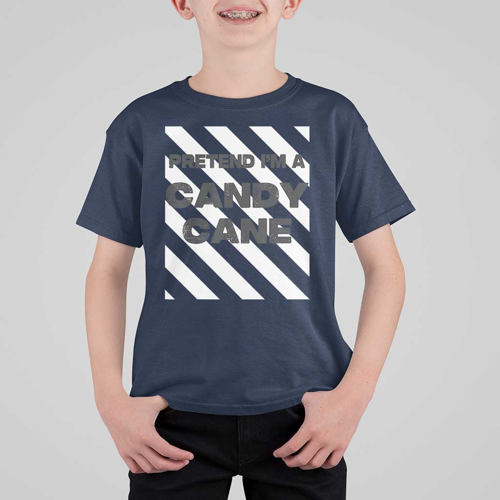 Funny Christmas Costume T Shirt For Kid Pretend I'm A Candy Cane - Wonder Print Shop