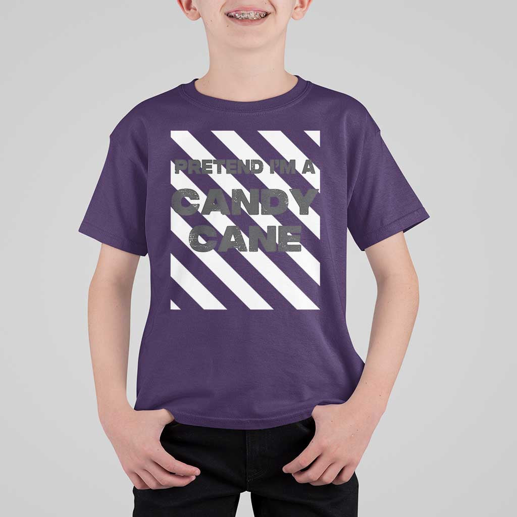 Funny Christmas Costume T Shirt For Kid Pretend I'm A Candy Cane - Wonder Print Shop