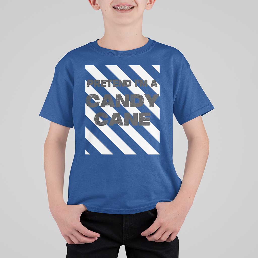 Funny Christmas Costume T Shirt For Kid Pretend I'm A Candy Cane - Wonder Print Shop
