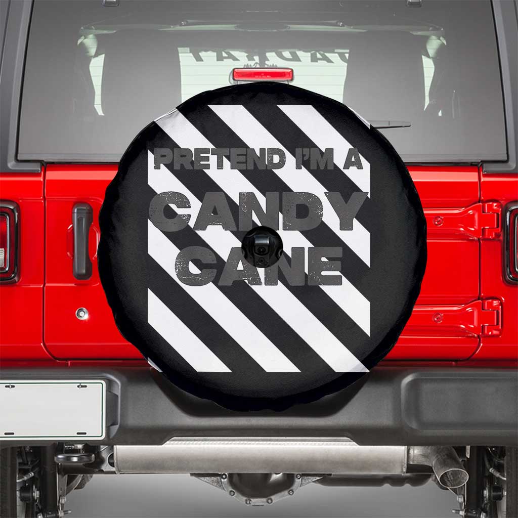 Funny Christmas Costume Spare Tire Cover Pretend I'm A Candy Cane