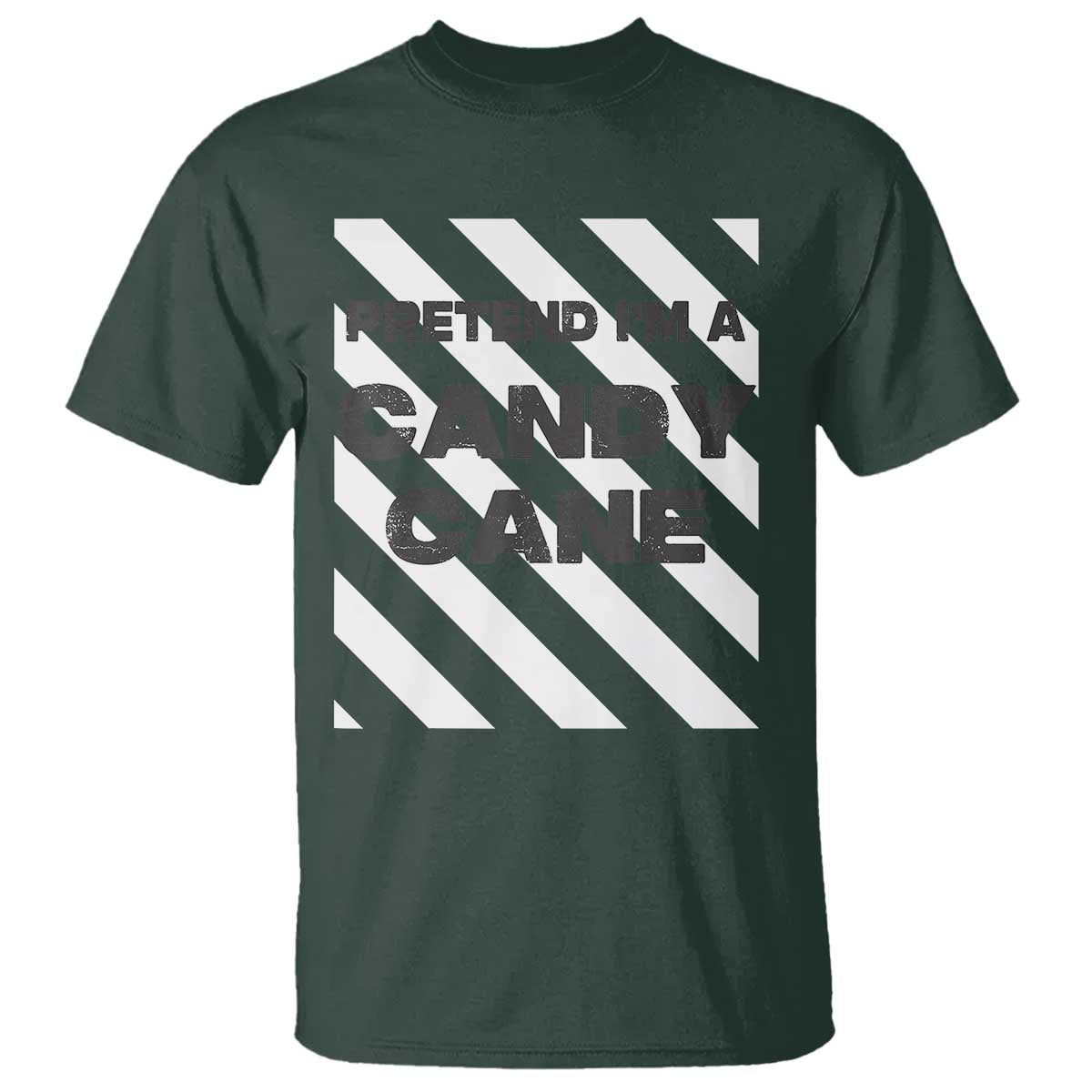 Funny Christmas Costume T Shirt Pretend I'm A Candy Cane - Wonder Print Shop