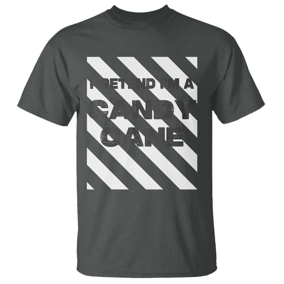 Funny Christmas Costume T Shirt Pretend I'm A Candy Cane - Wonder Print Shop