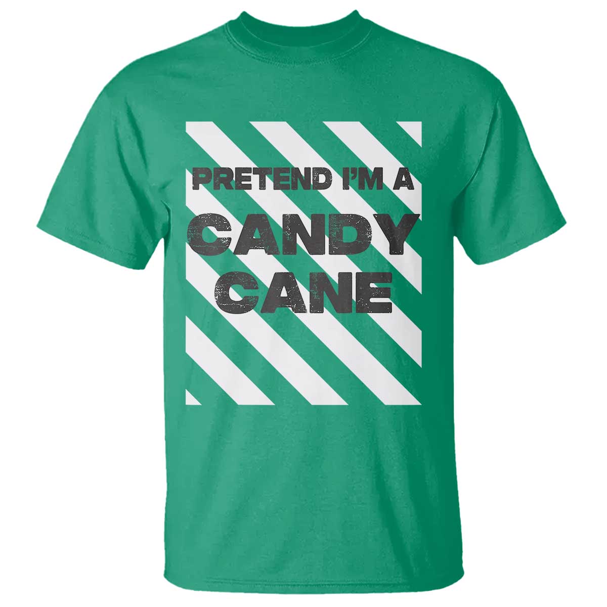 Funny Christmas Costume T Shirt Pretend I'm A Candy Cane - Wonder Print Shop