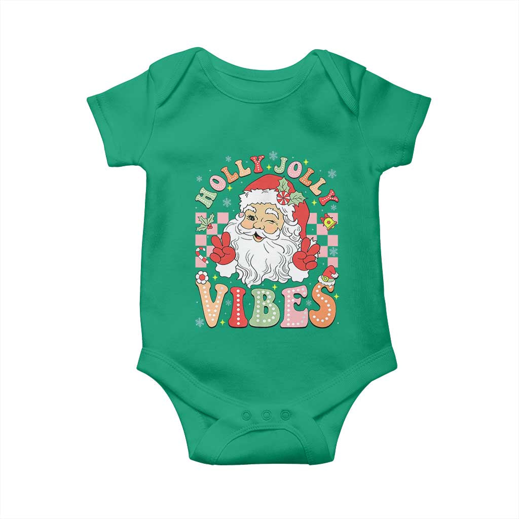 Retro Santa Christmas Baby Onesie Groovy Cute Santa Claus Christmas Vibes Xmas