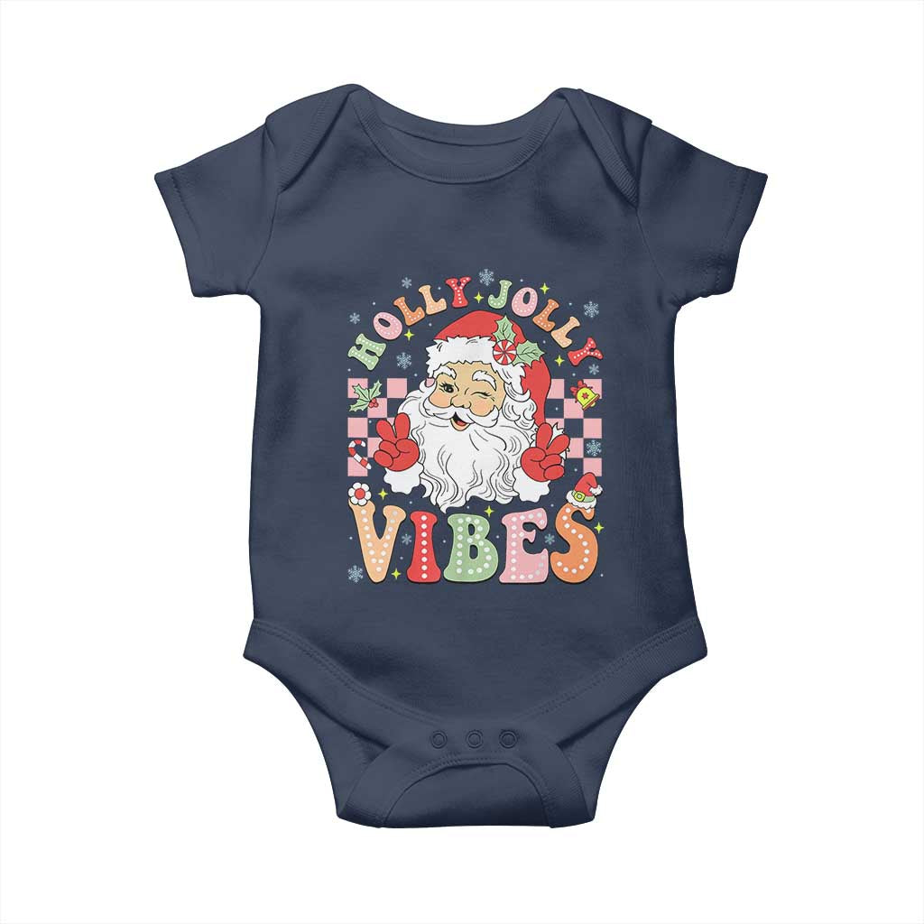 Retro Santa Christmas Baby Onesie Groovy Cute Santa Claus Christmas Vibes Xmas