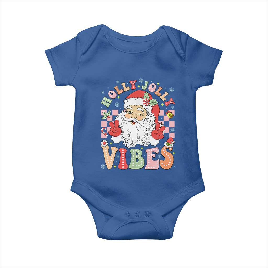 Retro Santa Christmas Baby Onesie Groovy Cute Santa Claus Christmas Vibes Xmas