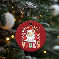 Retro Santa Xmas Christmas Ornament Groovy Cute Santa Claus Christmas Vibes Xmas - Wonder Print Shop