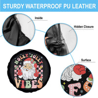 Retro Santa Christmas Spare Tire Cover Groovy Cute Santa Claus Christmas Vibes Xmas