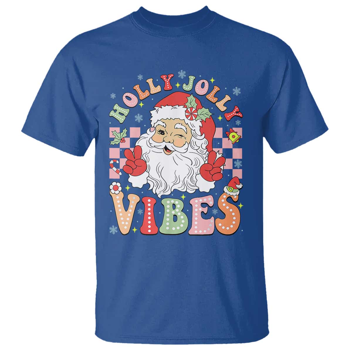 Retro Santa Christmas T Shirt Groovy Cute Santa Claus Christmas Vibes Xmas - Wonder Print Shop
