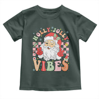 Retro Santa Christmas Toddler T Shirt Groovy Cute Santa Claus Christmas Vibes Xmas
