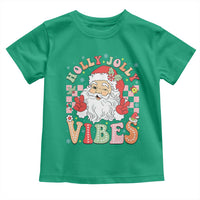 Retro Santa Christmas Toddler T Shirt Groovy Cute Santa Claus Christmas Vibes Xmas