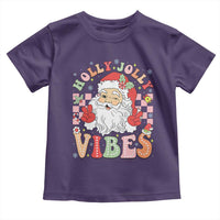 Retro Santa Christmas Toddler T Shirt Groovy Cute Santa Claus Christmas Vibes Xmas