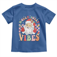 Retro Santa Christmas Toddler T Shirt Groovy Cute Santa Claus Christmas Vibes Xmas