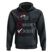 Nice Naughty Skibidi Hoodie Funny Christmas Santa List