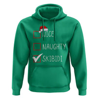 Nice Naughty Skibidi Hoodie Funny Christmas Santa List