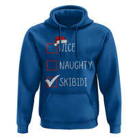 Nice Naughty Skibidi Hoodie Funny Christmas Santa List