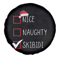 Nice Naughty Skibidi Spare Tire Cover Funny Christmas Santa List