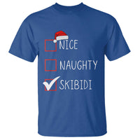 Nice Naughty Skibidi T Shirt Funny Christmas Santa List - Wonder Print Shop