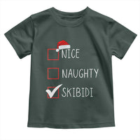 Nice Naughty Skibidi Toddler T Shirt Funny Christmas Santa List