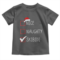 Nice Naughty Skibidi Toddler T Shirt Funny Christmas Santa List