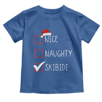 Nice Naughty Skibidi Toddler T Shirt Funny Christmas Santa List