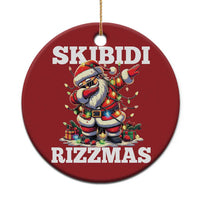 Funny Dabbing Santa Rizz Xmas Christmas Ornament Skibidi Rizzmas Xmas Lights - Wonder Print Shop