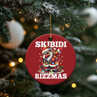 Funny Dabbing Santa Rizz Xmas Christmas Ornament Skibidi Rizzmas Xmas Lights - Wonder Print Shop