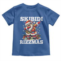 Funny Dabbing Santa Rizz Christmas Toddler T Shirt Skibidi Rizzmas Xmas Lights